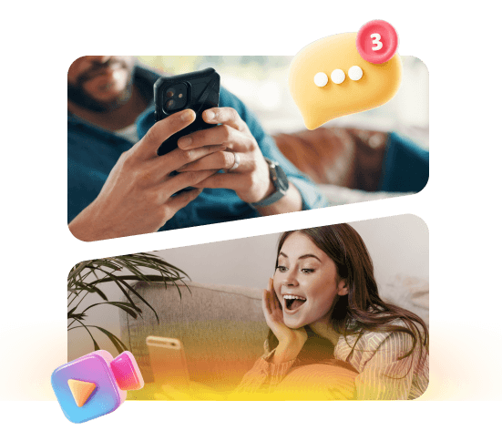 Text and video chat